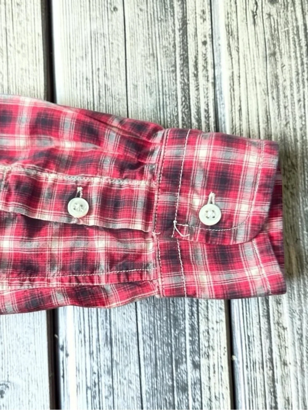 Polo Ralph Lauren Boys Size 5 Red Plaid Button Down Shirt Long Sleeve Cotton